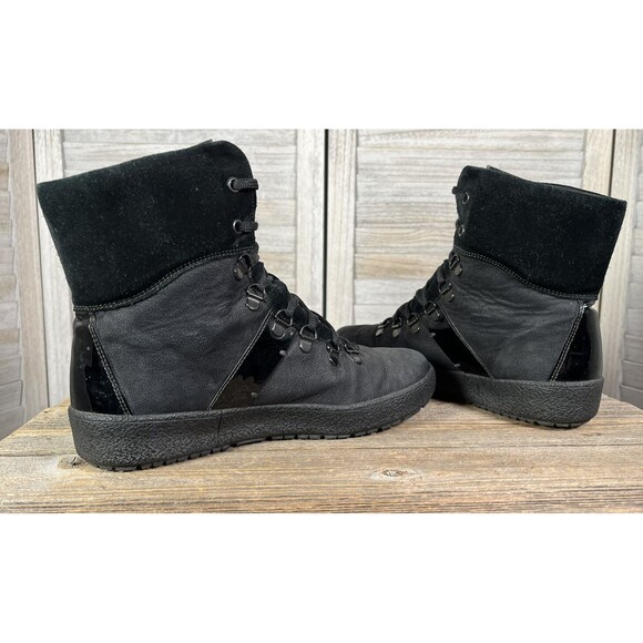 Mephisto Women's 7 Black Nubuck Lace Up Ankle Boots - Picture 6 of 10